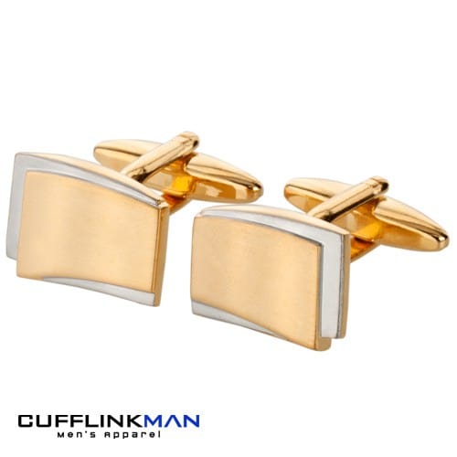 James Kinross Cufflinks Eden Brushed Gold Cufflinks