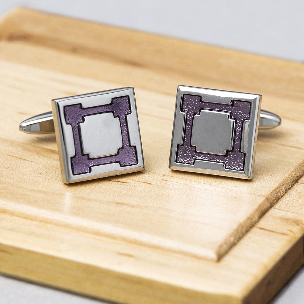 James Kinross Cufflinks FORTRESS Purple Cufflinks