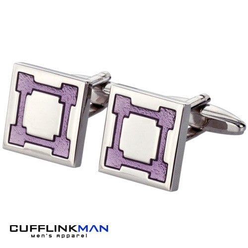 James Kinross Cufflinks FORTRESS Purple Cufflinks