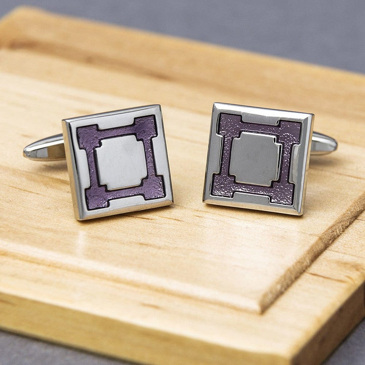 James Kinross Cufflinks FORTRESS Purple Cufflinks