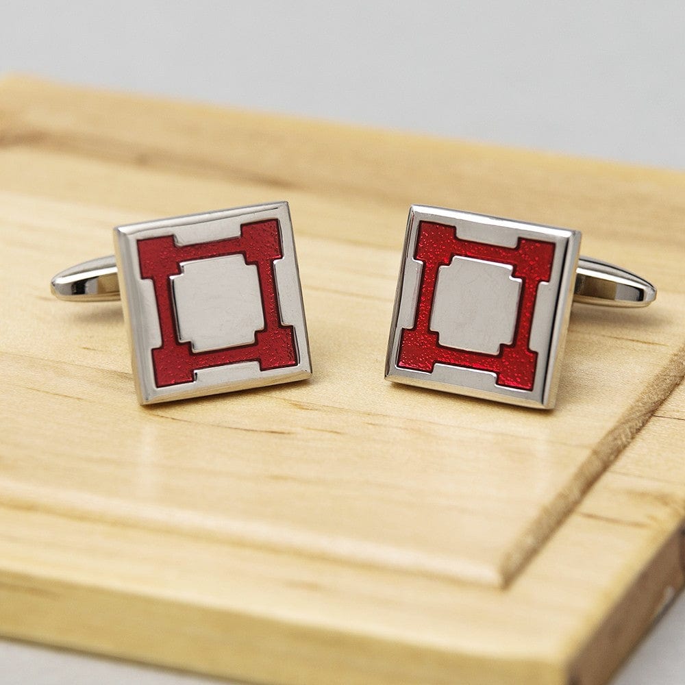 James Kinross Cufflinks Fortress Red Cufflinks