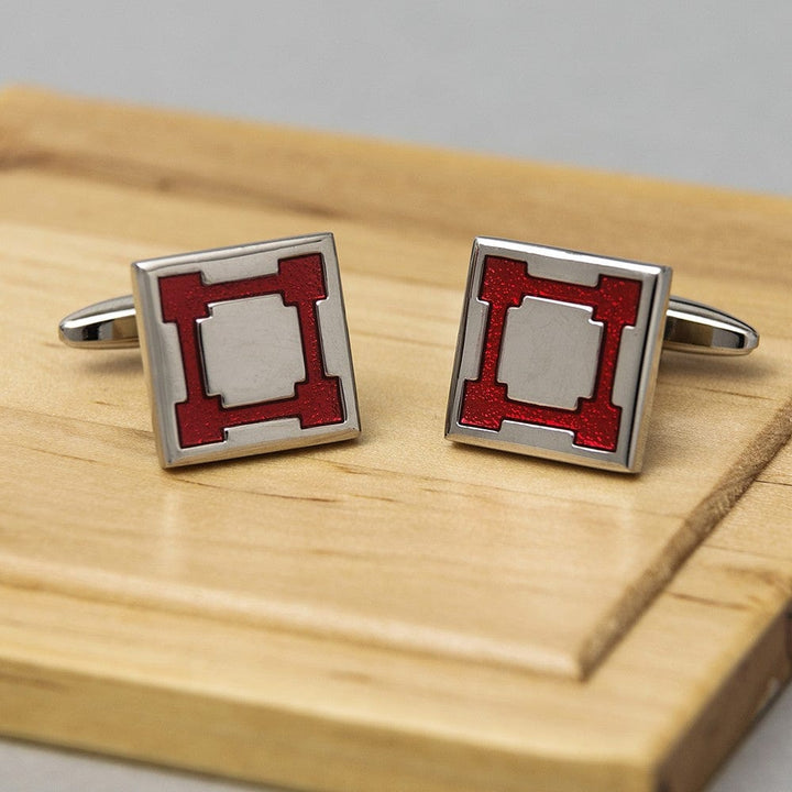 James Kinross Cufflinks Fortress Red Cufflinks