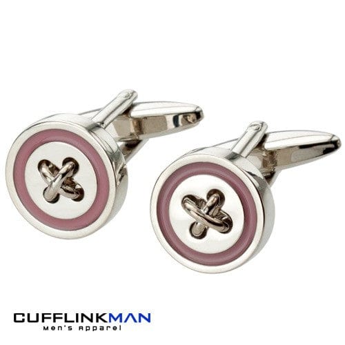 James Kinross Cufflinks Pelo Pink Button Cufflinks