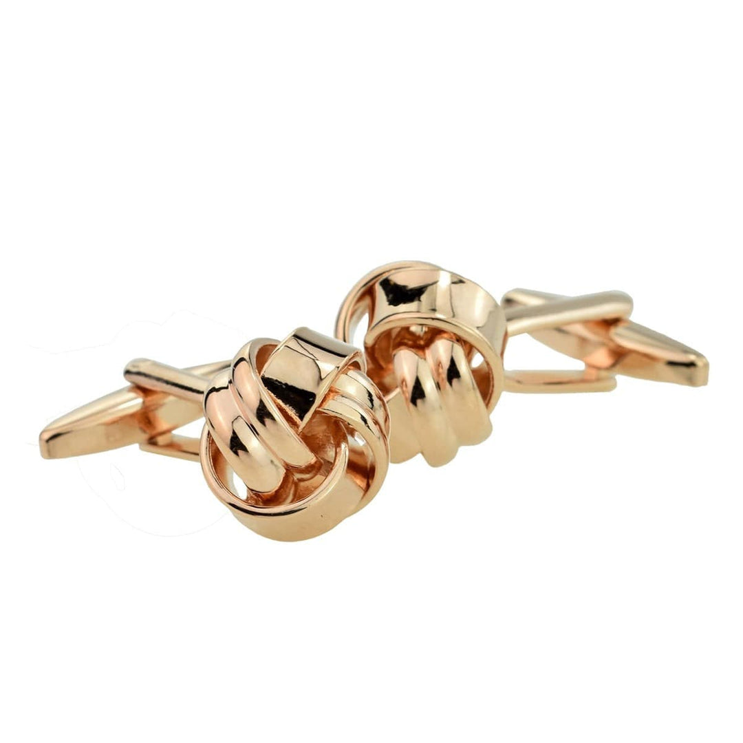 James Kinross Cufflinks Rose Gold Knot Cufflinks