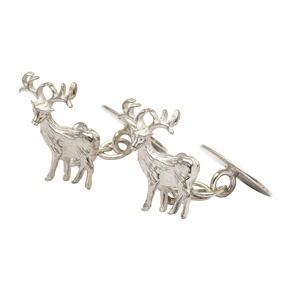 James Kinross Cufflinks Stag Cufflinks Sterling Silver