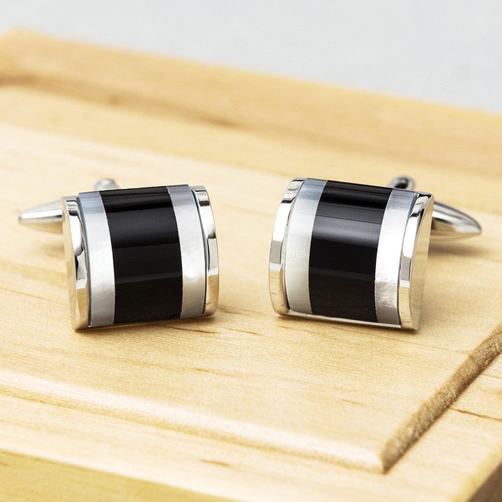 James Kinross Cufflinks Top Drawer Onyx Cufflinks