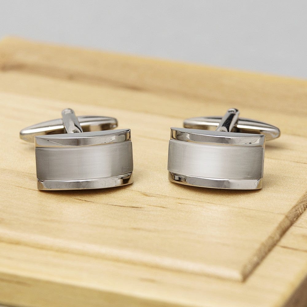 James Kinross Cufflinks Whisper White Cufflinks