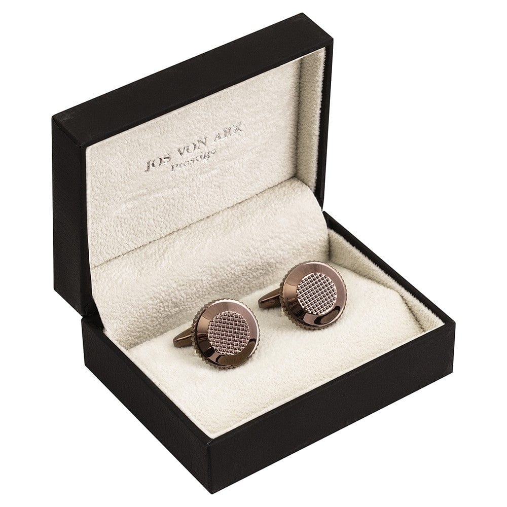 Jos Von Arx Cufflinks Metallic Brown Cufflinks