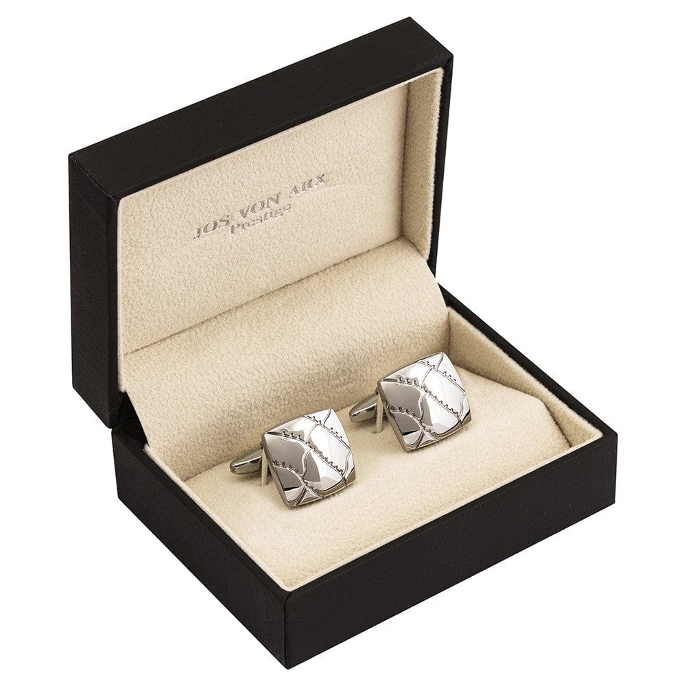 Jos Von Arx Cufflinks Silver Modern Cushion Cufflinks