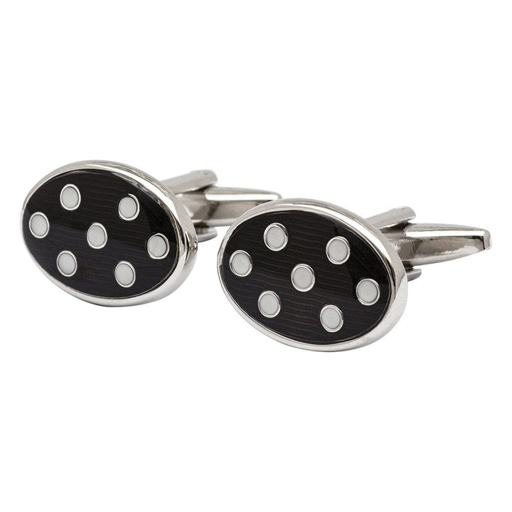 Mag Mouch & Sophos Cufflinks Black and White Spot Cufflinks