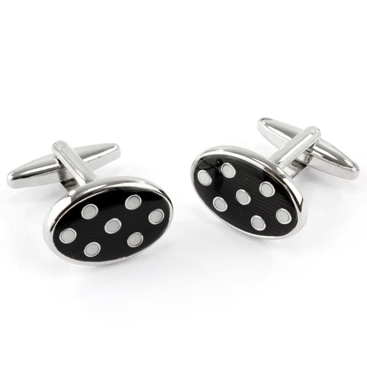 Mag Mouch & Sophos Cufflinks Black and White Spot Cufflinks