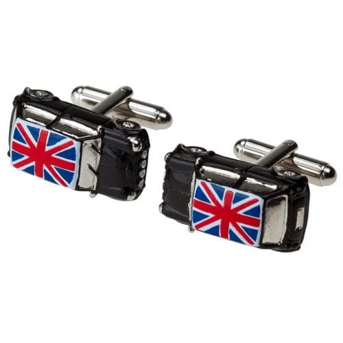 Mag Mouch & Sophos Cufflinks Black Union Jack Mini Car Cufflinks