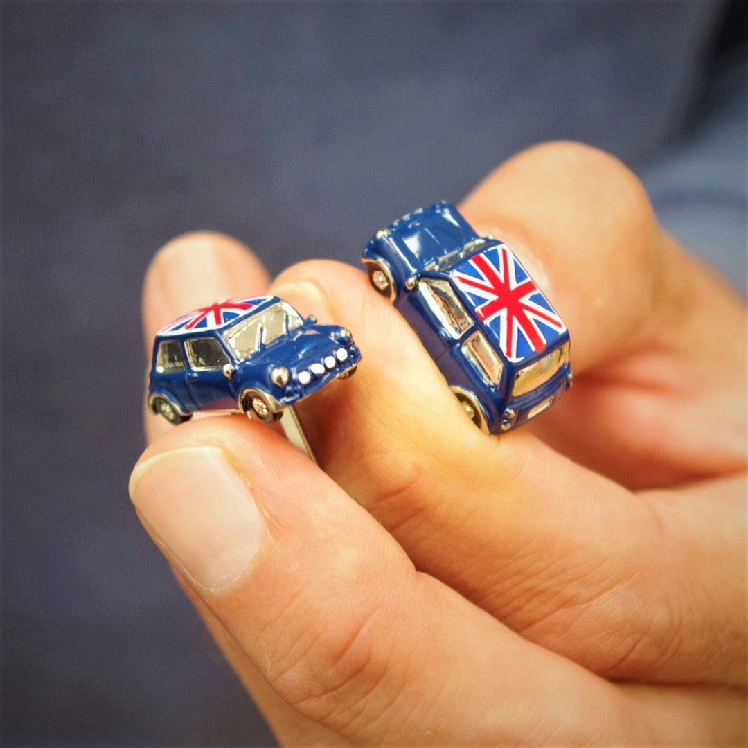 Mag Mouch & Sophos Cufflinks Blue Union Jack 3D Mini Cufflinks