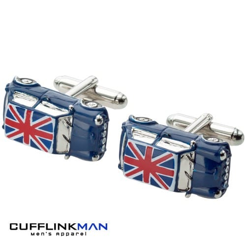 Mag Mouch & Sophos Cufflinks Blue Union Jack 3D Mini Cufflinks