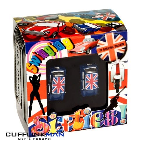 Mag Mouch & Sophos Cufflinks Blue Union Jack 3D Mini Cufflinks