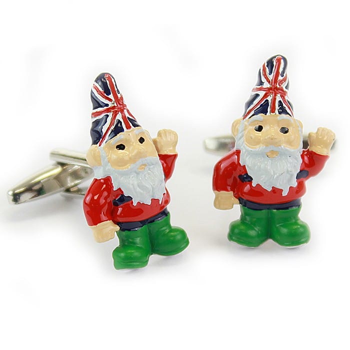 Mag Mouch & Sophos Cufflinks British Garden Gnome Cufflinks