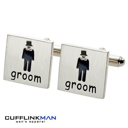 Mag Mouch & Sophos Cufflinks Cartoon Groom Cufflinks