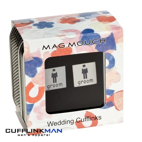 Mag Mouch & Sophos Cufflinks Cartoon Groom Cufflinks