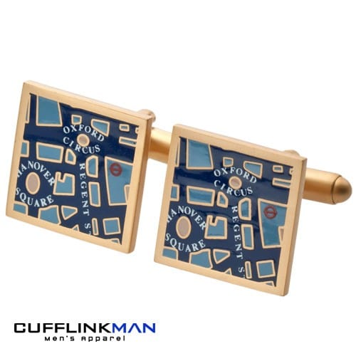 Mag Mouch & Sophos Cufflinks Central London Map Cufflinks