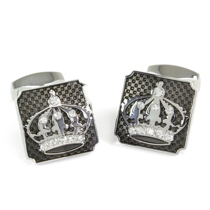 Mag Mouch & Sophos Cufflinks Crown on Black Cufflinks