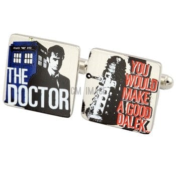 Mag Mouch & Sophos Cufflinks Dr. Who Protection and Curse Cufflinks