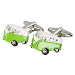 Mag Mouch & Sophos Cufflinks Green Campervan Cufflinks