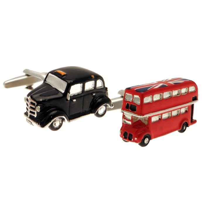 Mag Mouch & Sophos Cufflinks London Taxi and London Bus Cufflinks