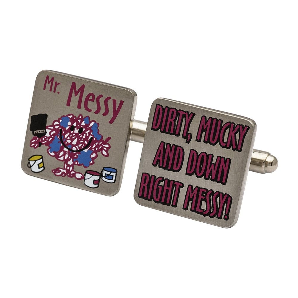 Mag Mouch & Sophos Cufflinks Mr Men 'Mr Messy' Cufflinks