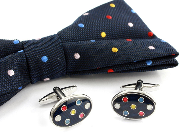 Mag Mouch & Sophos Cufflinks Multi Colour Spot Cufflinks