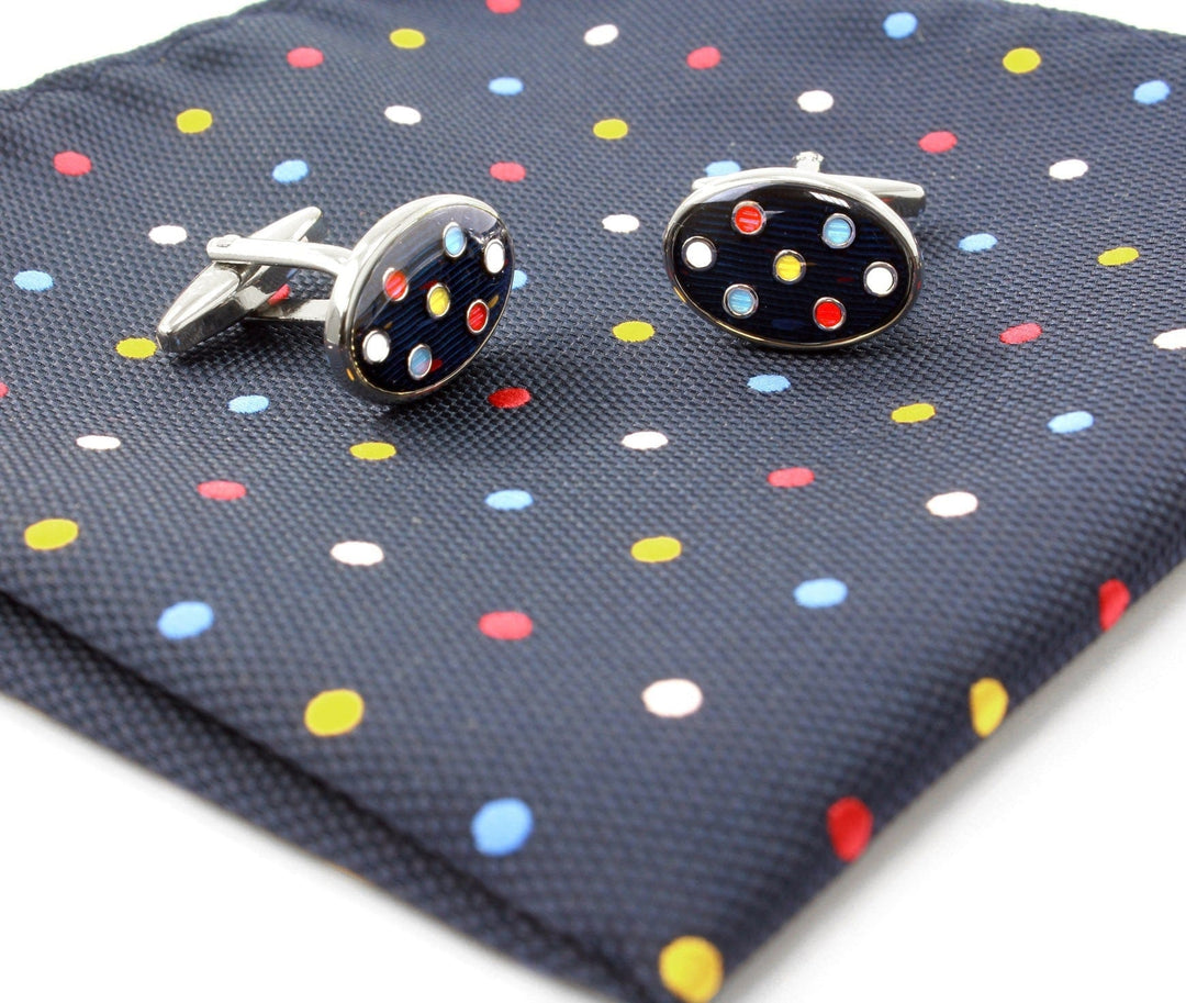 Mag Mouch & Sophos Cufflinks Multi Colour Spot Cufflinks