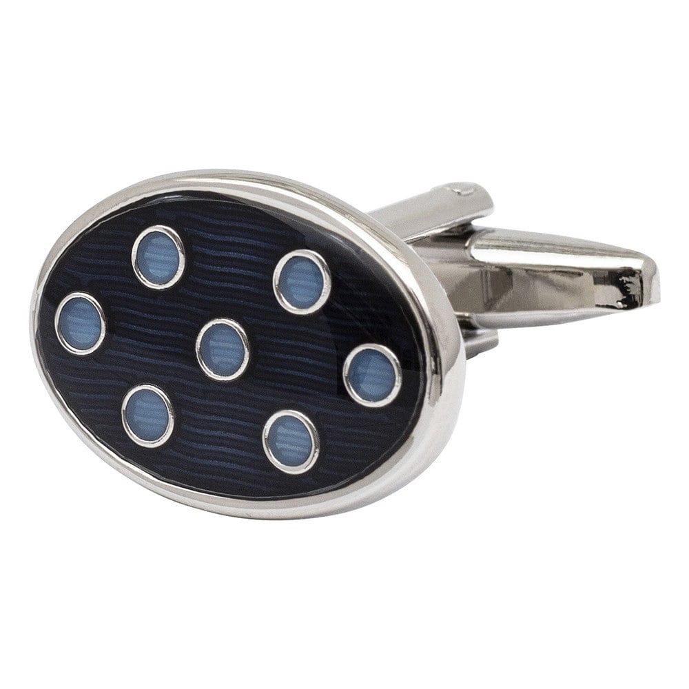 Mag Mouch & Sophos Cufflinks Navy and Sky Spot Cufflinks