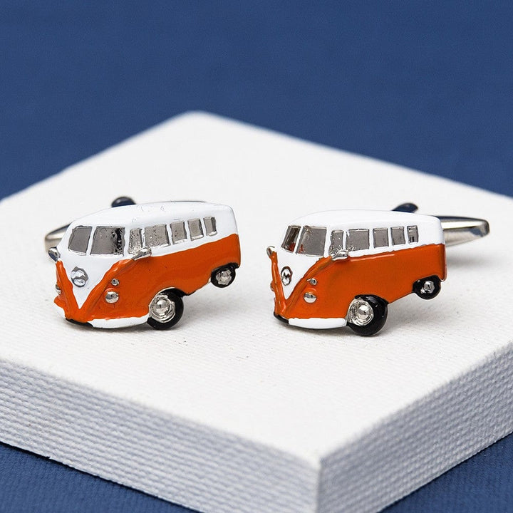 Mag Mouch & Sophos Cufflinks Orange Campervan Cufflinks