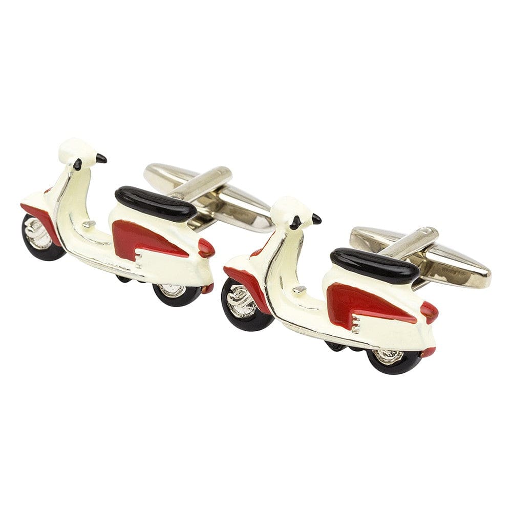 Mag Mouch & Sophos Cufflinks Red Lambretta Scooter Cufflinks