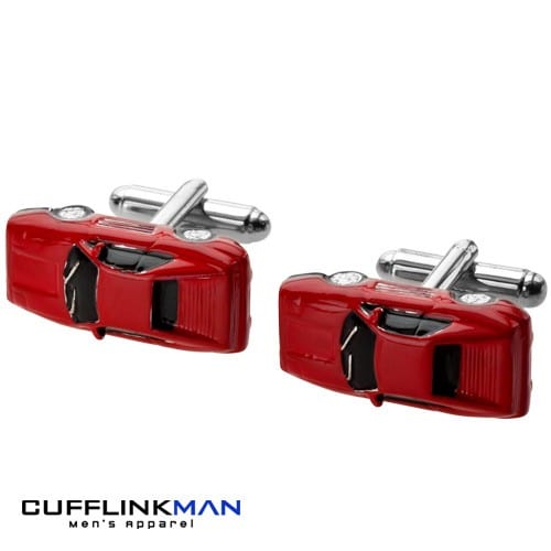 Mag Mouch & Sophos Cufflinks Red Sports Car Cufflinks