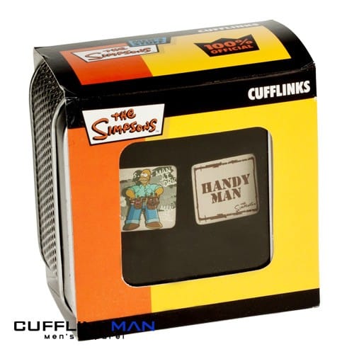 Mag Mouch & Sophos Cufflinks Simpsons - 'Homer - Danger! Man At Work Cufflinks'