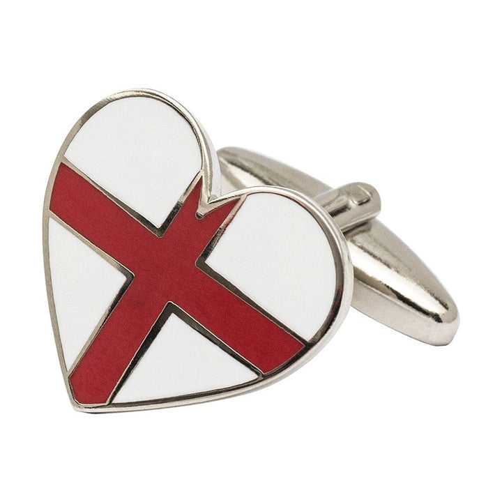 Mag Mouch & Sophos Cufflinks St George Cross Heart Cufflinks