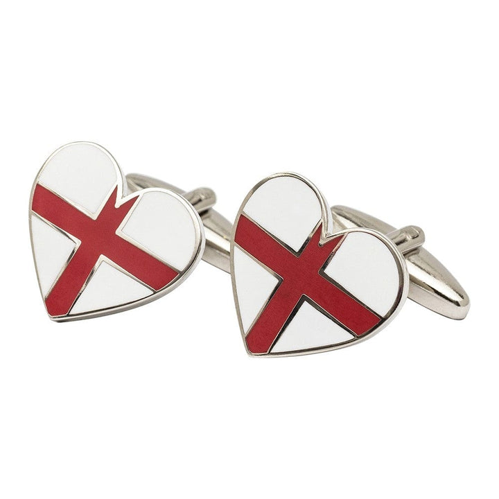 Mag Mouch & Sophos Cufflinks St George Cross Heart Cufflinks