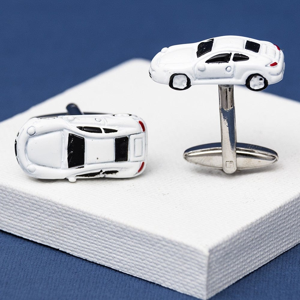 Mag Mouch & Sophos Cufflinks White Sports Car Cufflinks