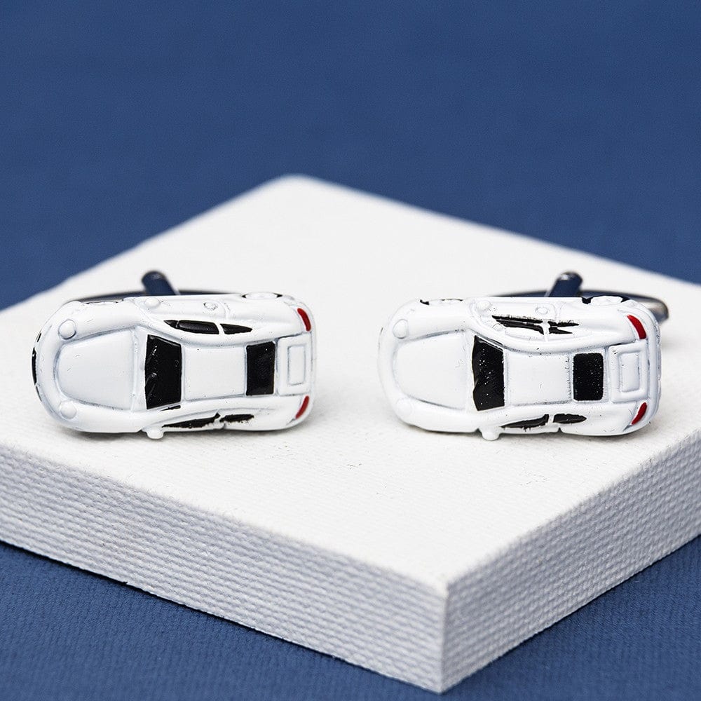 Mag Mouch & Sophos Cufflinks White Sports Car Cufflinks