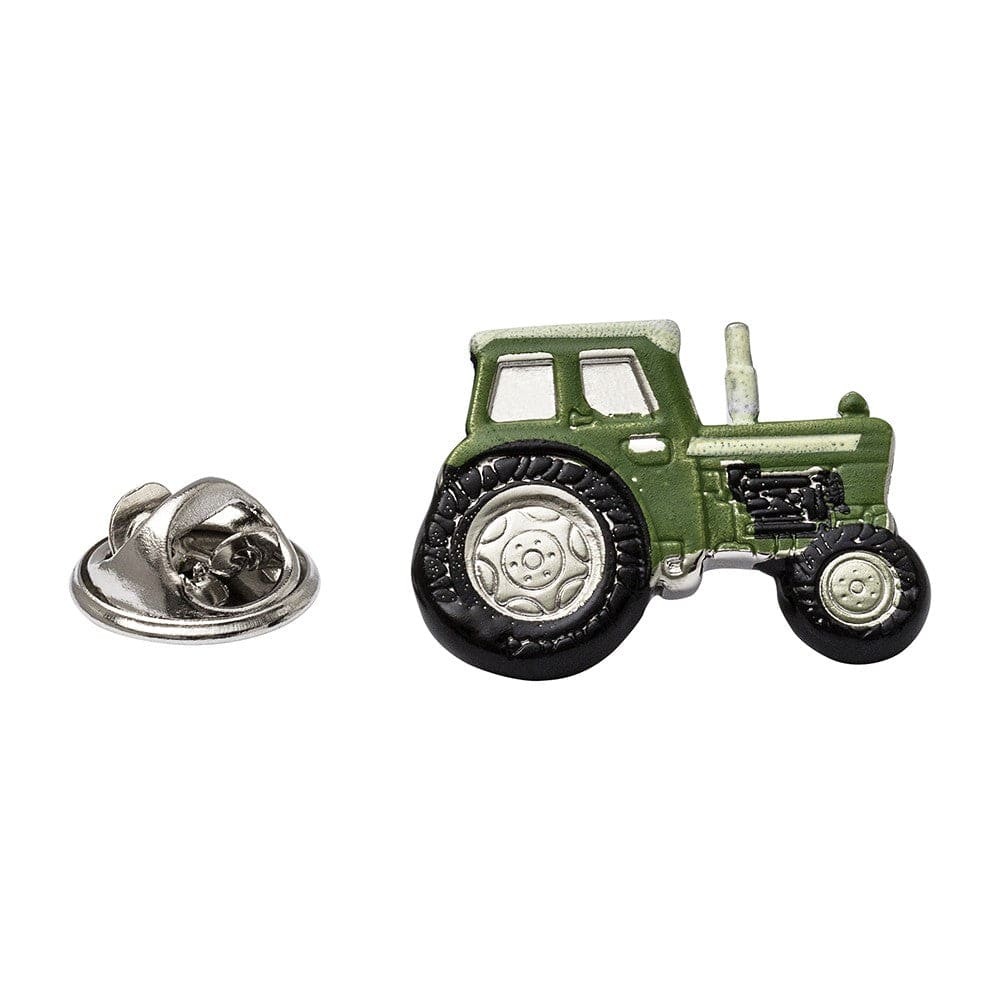 Onyx-Art London Cufflinks Green Tractor Lapel Pin - Tractor Lapel Badge By Onyx-Art London