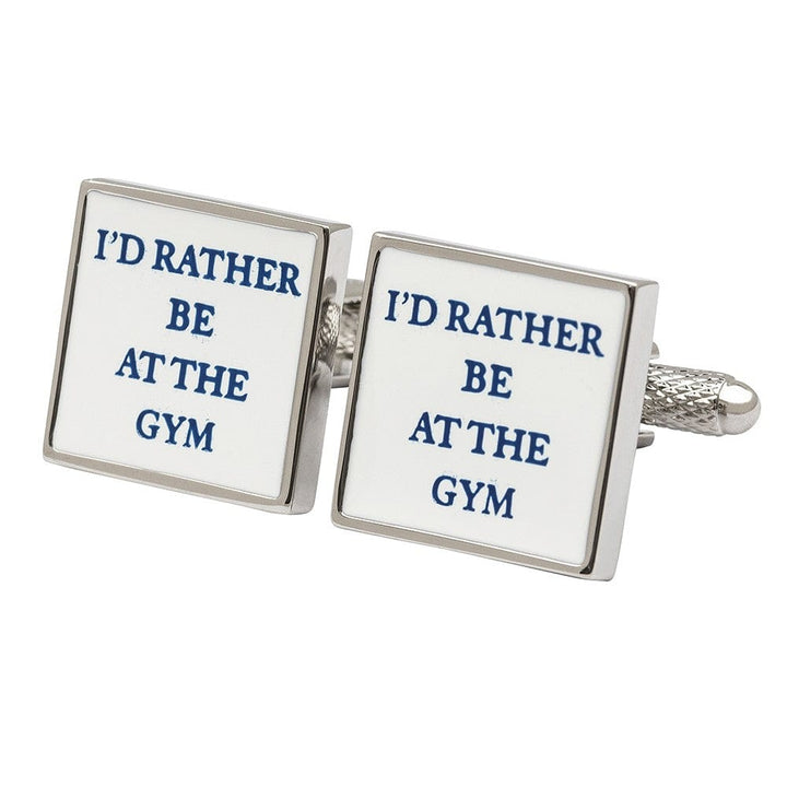 Onyx-Art London Cufflinks I'd Rather Be At The Gym Cufflinks