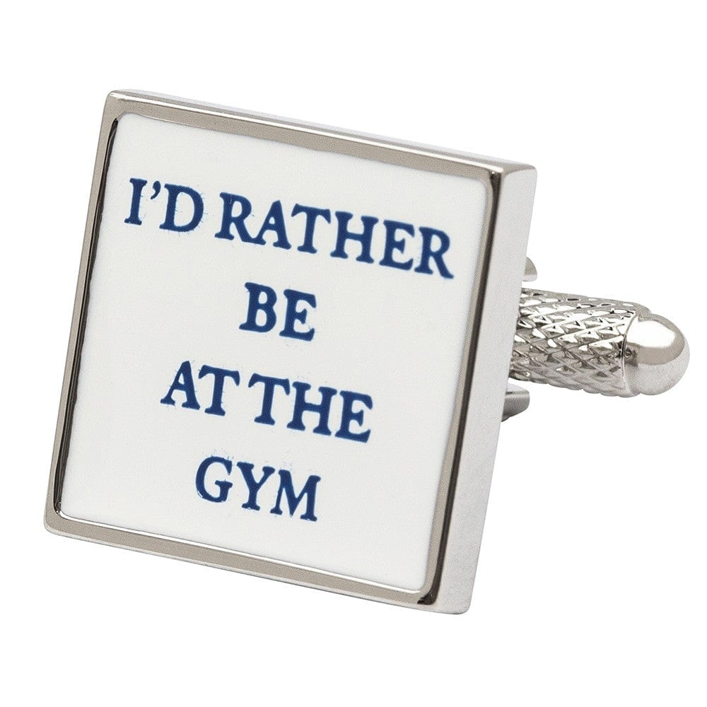 Onyx-Art London Cufflinks I'd Rather Be At The Gym Cufflinks