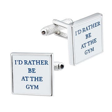 Onyx-Art London Cufflinks I'd Rather Be At The Gym Cufflinks