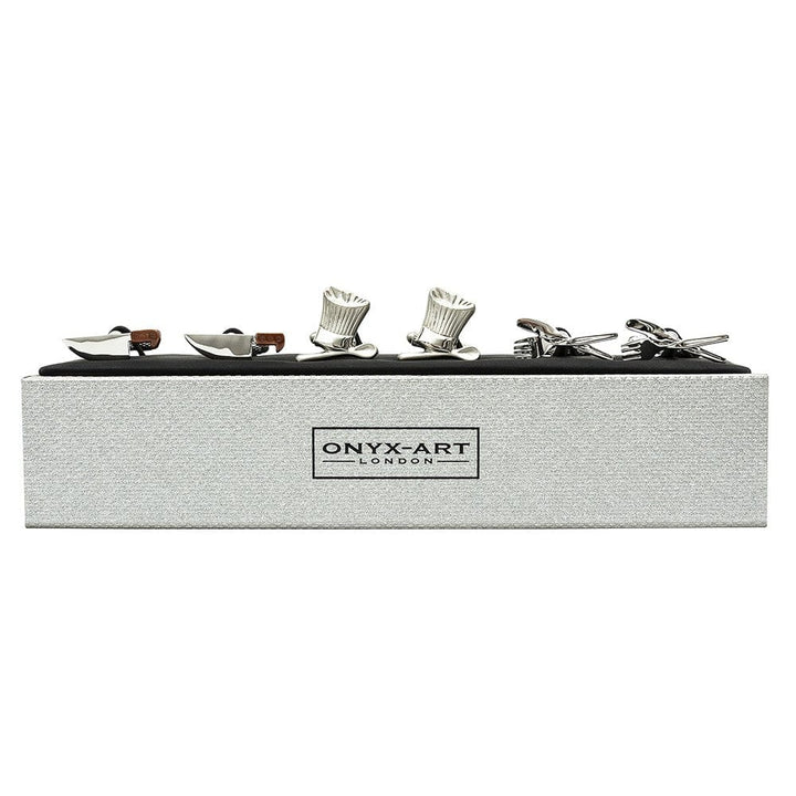 Onyx-Art London Cufflinks Sets Chef Cufflinks 3 Pairs Gift Set