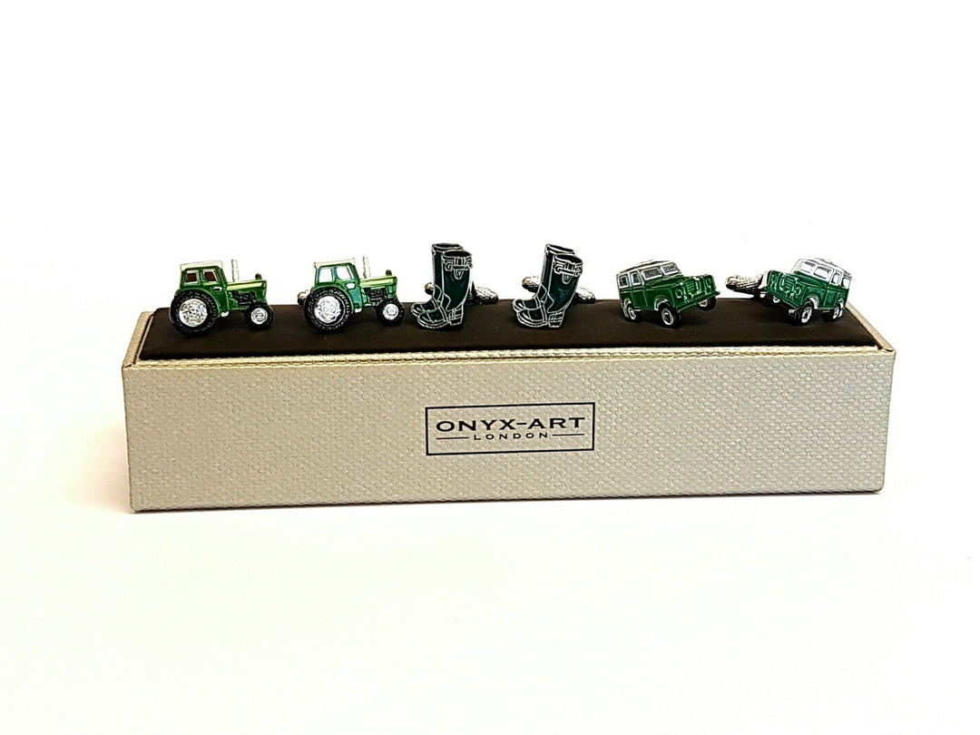 Onyx-Art London Cufflinks Sets Farming Cufflinks 3 Pairs Gift Set