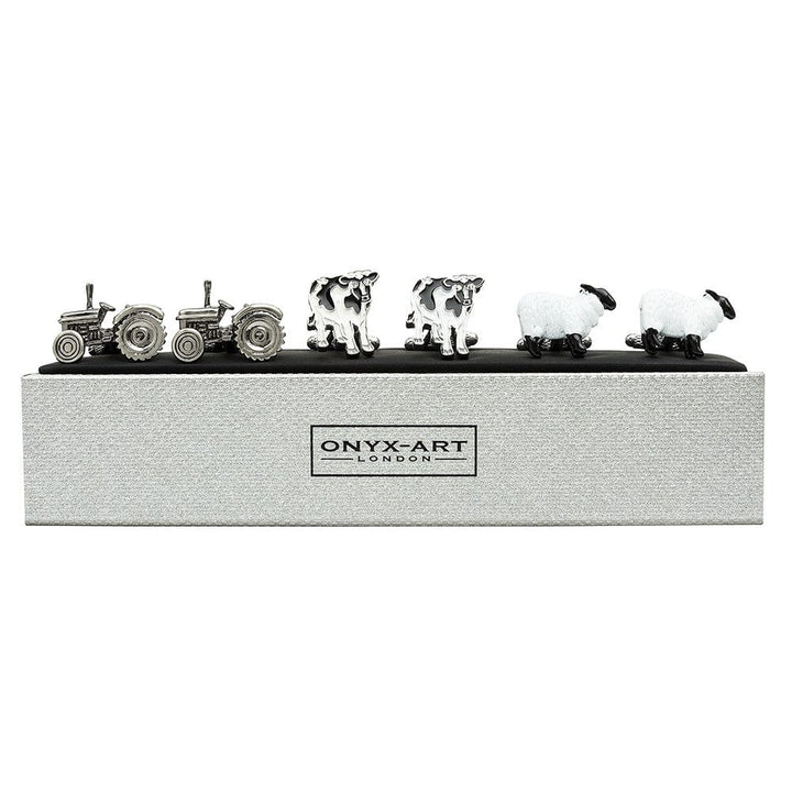 Onyx-Art London Cufflinks Sets On the Farm Cufflinks 3 Pairs Gift Set