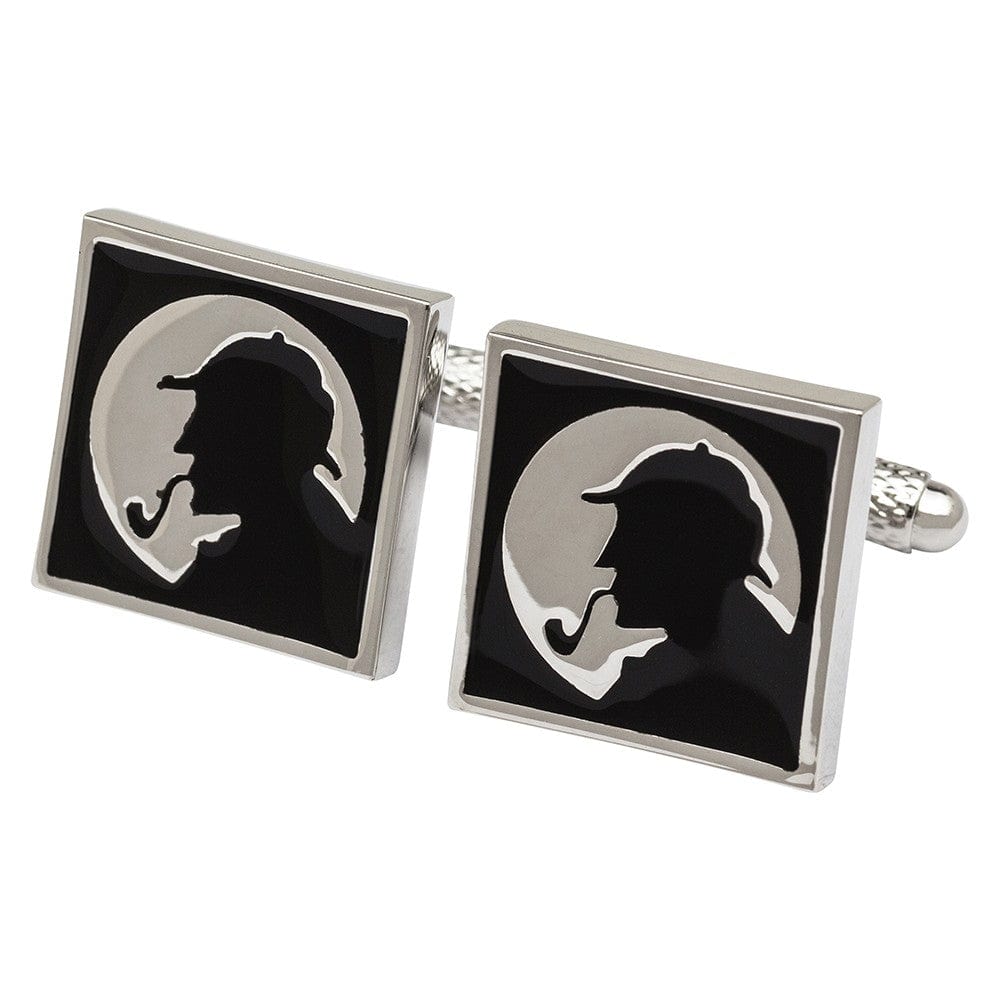 Onyx-Art London Cufflinks Sherlock Holmes Silhouette Cufflinks