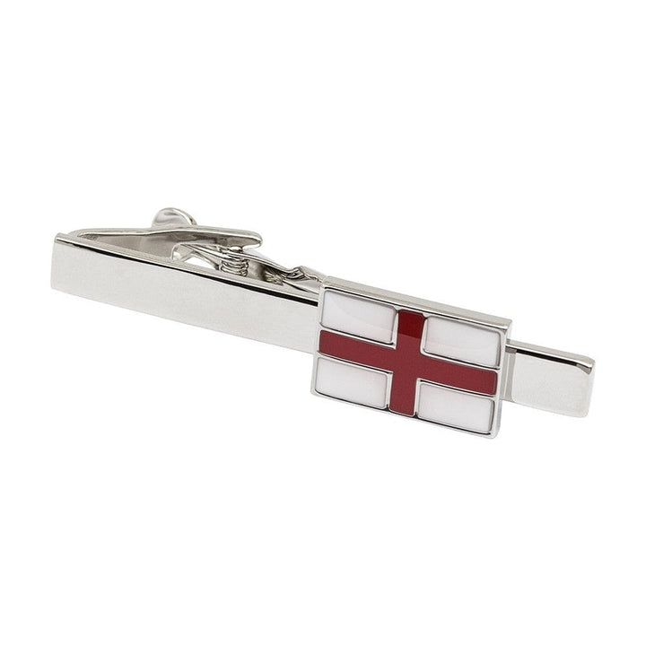 Onyx-Art London Tie Clip Sets St George Cross Cufflinks and Tie Bar Set