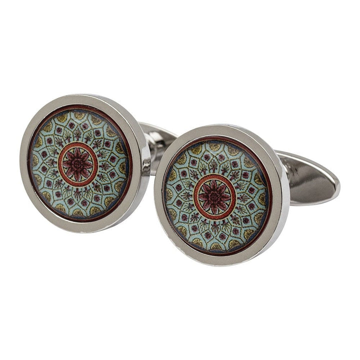 Sonia Spencer England Cufflinks Adam Burnt Orange Fine Art Cufflinks