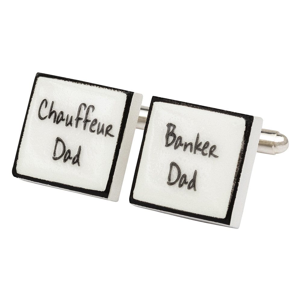 Sonia Spencer England Cufflinks Chauffeur / Banker Dad Bone China Cufflinks